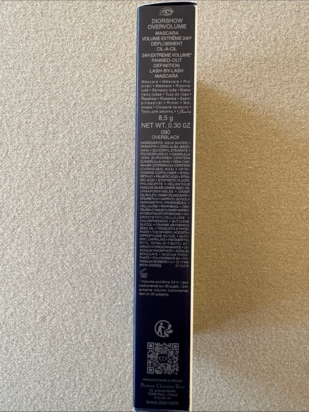 Dior Diorshow Overvolume Mascara & Lash Maximizer 4D Primer Serum Set Black 090